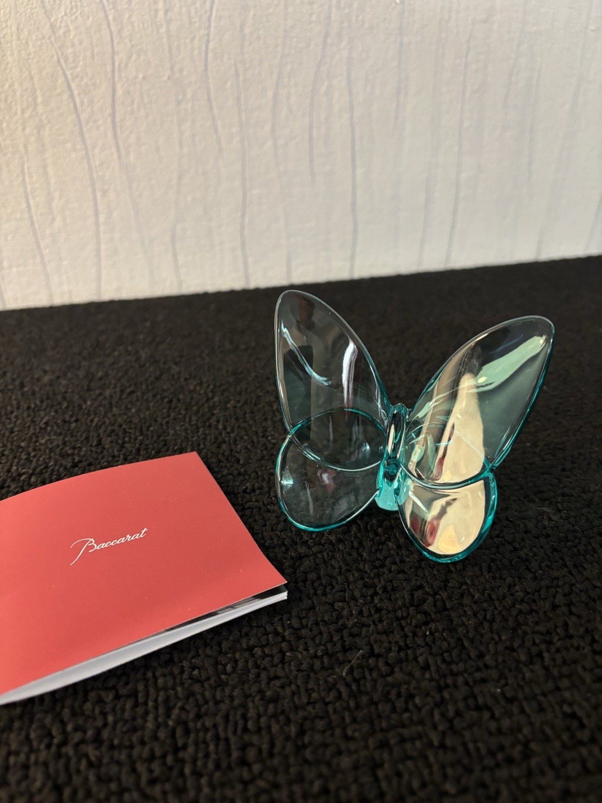 Turquoise Butterfly In Baccarat Crystal