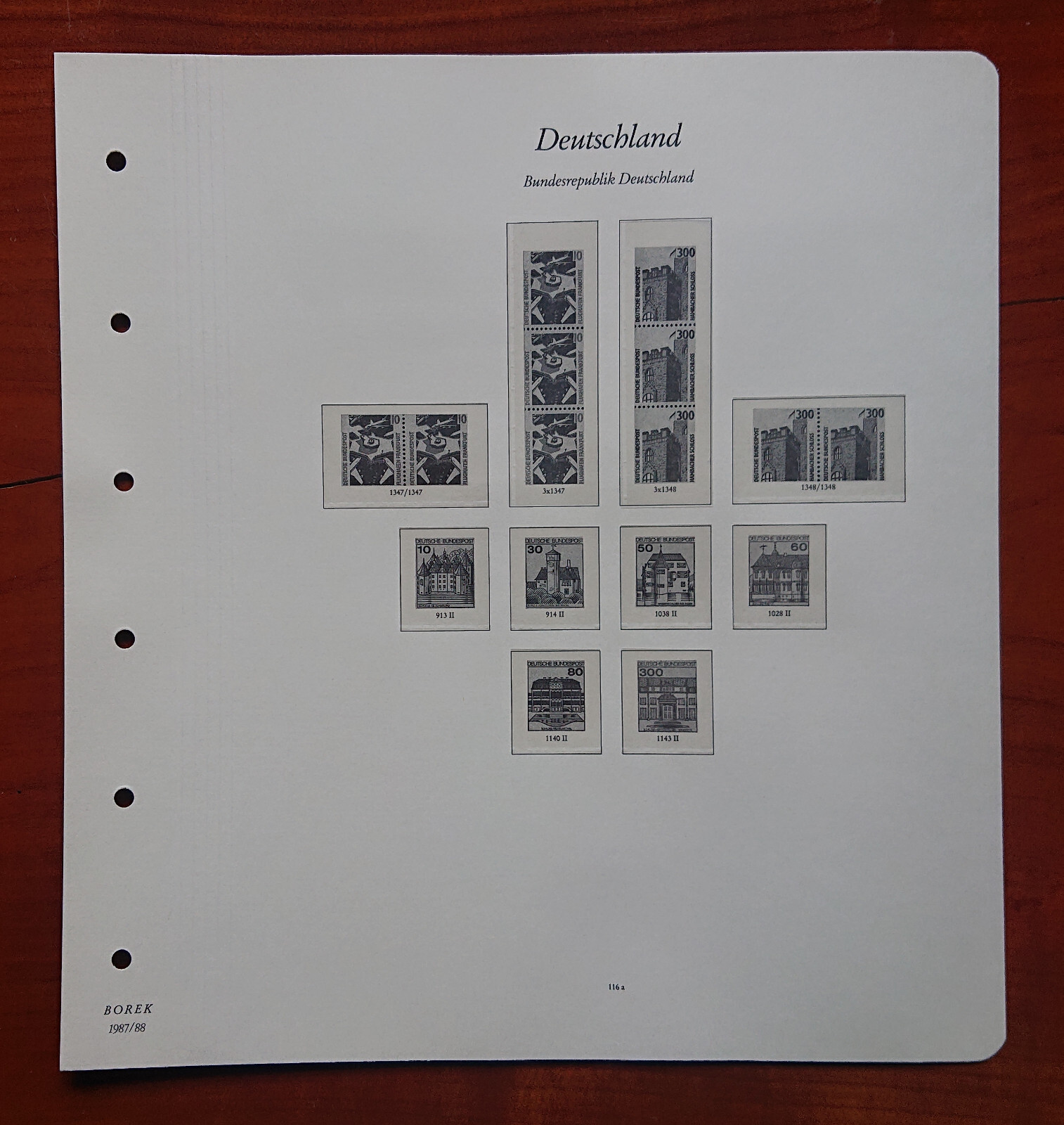 Vordruckblatt Federal Republic Germany Borek 1988 S.S.116a Airport Frankfurt