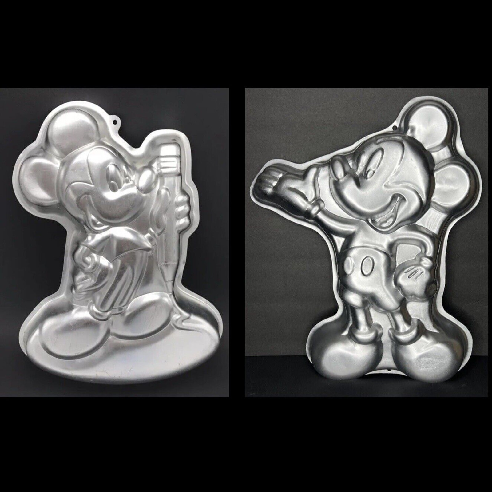 2 Vintage Mickey Mouse Wilton Cake Pans Disney Full Body Birthday 80s 90s