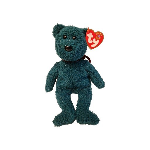 2001 Ty Beanie Baby Holiday Teddy Green Sparkling Bear  1208B17