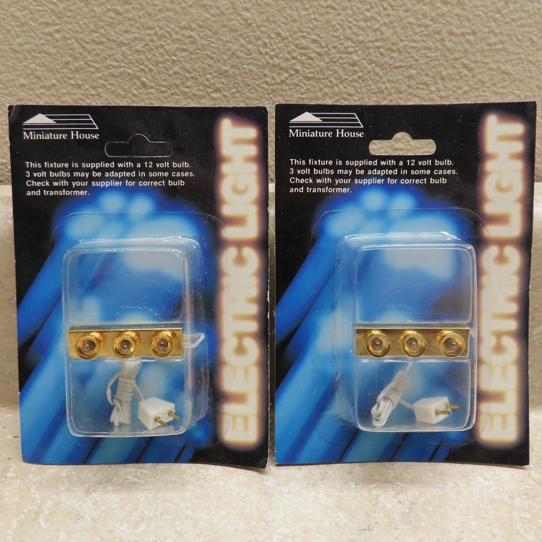 Pair of Vintage Miniature House 12V Bar Lamps