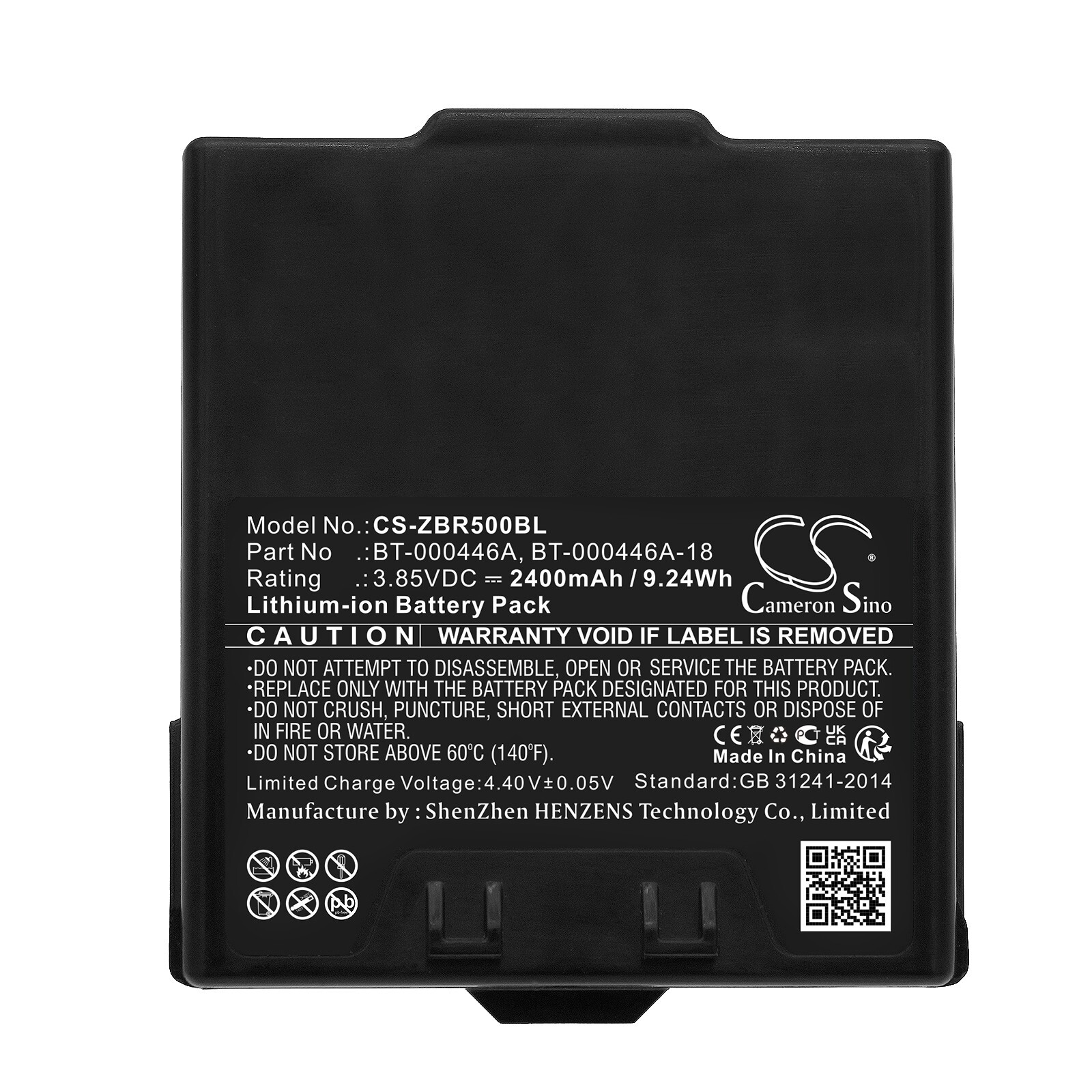 BATTERIE 2400mAh BT-000446A For Zebra WR50 WS50 WS5000 WS5001