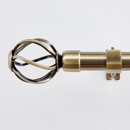  1 Inch Diameter Adjustable Curtain Rods for Windows 66 to 120 Inch, Fall 