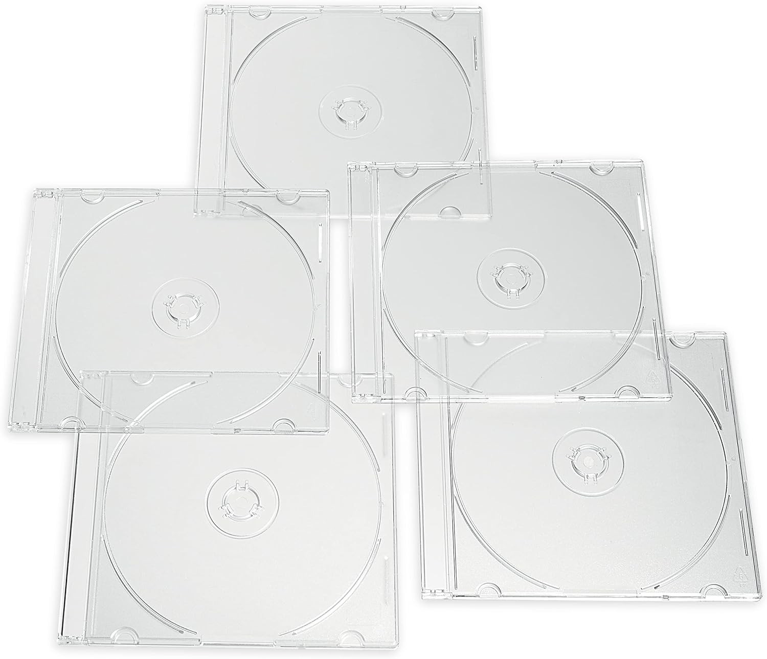 Verbatim CD DVD Blu-Ray Clear Slim Jewel Cases, 5.2 mm – 25 Pack