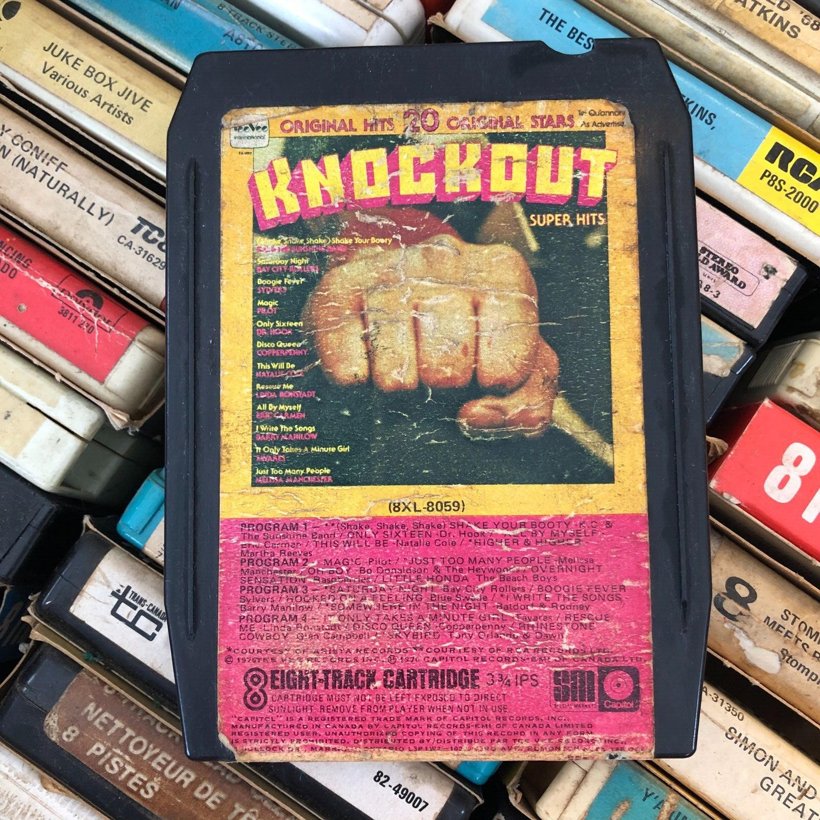 Knockout Original Stars 1976, 8 Track Tape CANADA