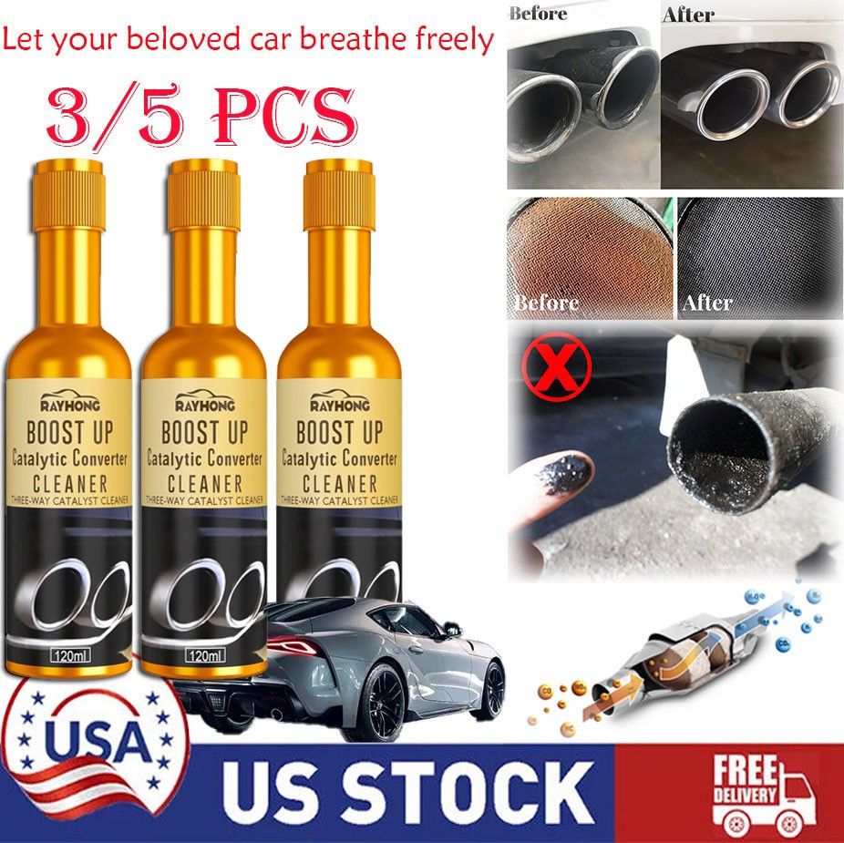 3/5x Boost Up Vehicle Engine Catalytic ConverterCleaner MultipurposeDeepCleaning
