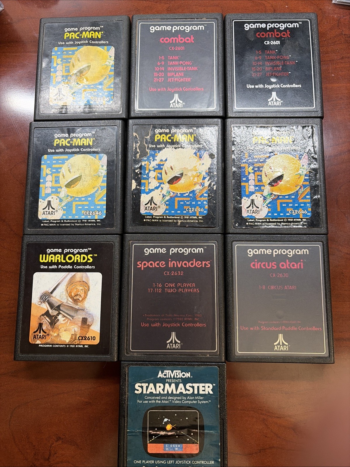 Atari 2600 Games Lot - 10 Games - Cartridges Only-untested