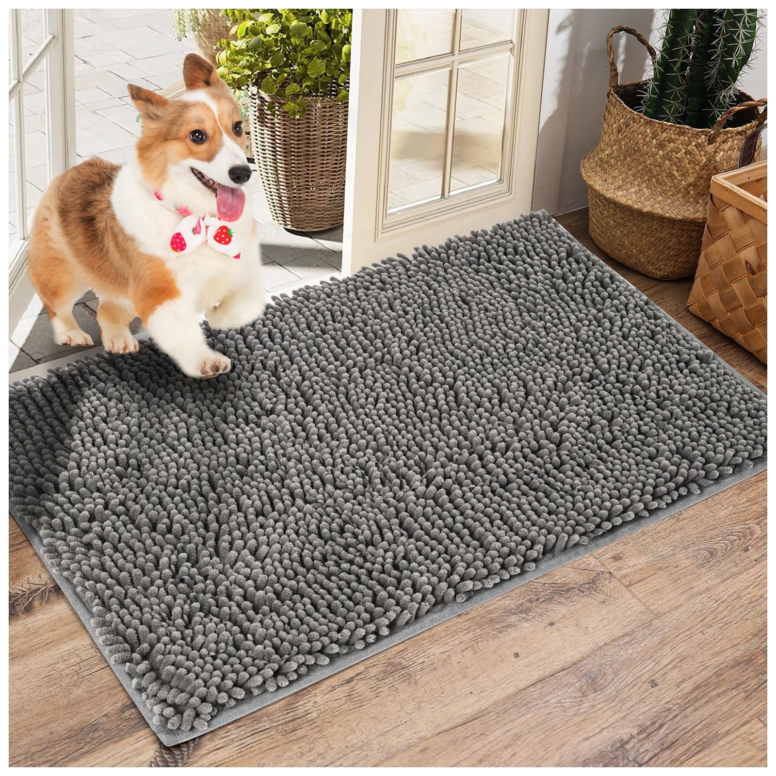 LWYYQB Washable Soft Microfiber Mud Mats for Dogs Large, Dirt Trapper Mud Mats f