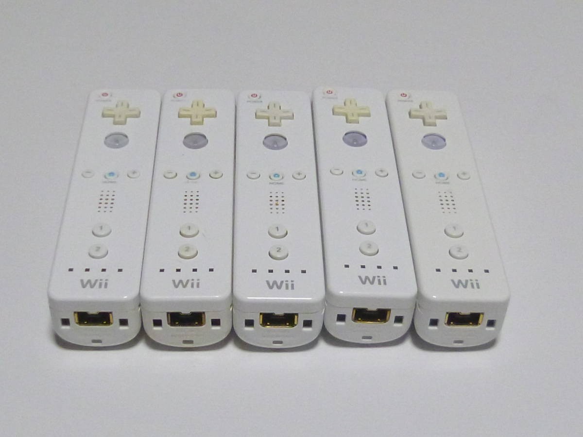 R081   shipping tested Wii Remote 5 piece Set RVL 003 Controller Peripheral