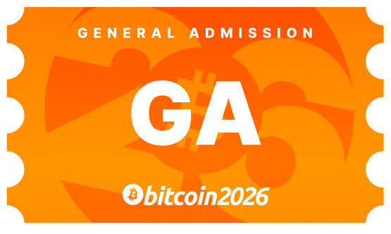 2-DAY GA Pass Ticket -Bit coin 2026- Las Vegas BTC Conference April 28-29