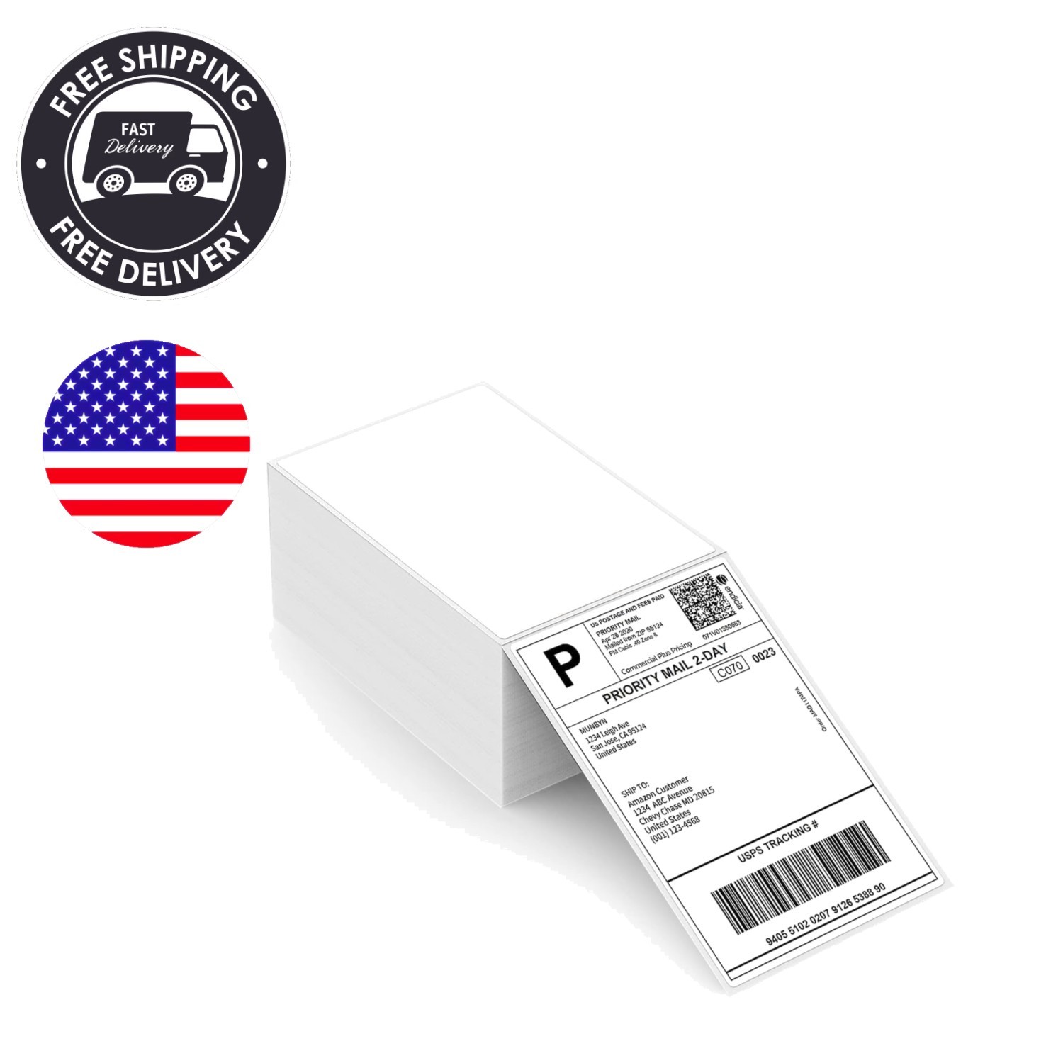 500 Commercial 4x6 Thermal Labels - Reliable, Water-Resistant & Eco-Friendly