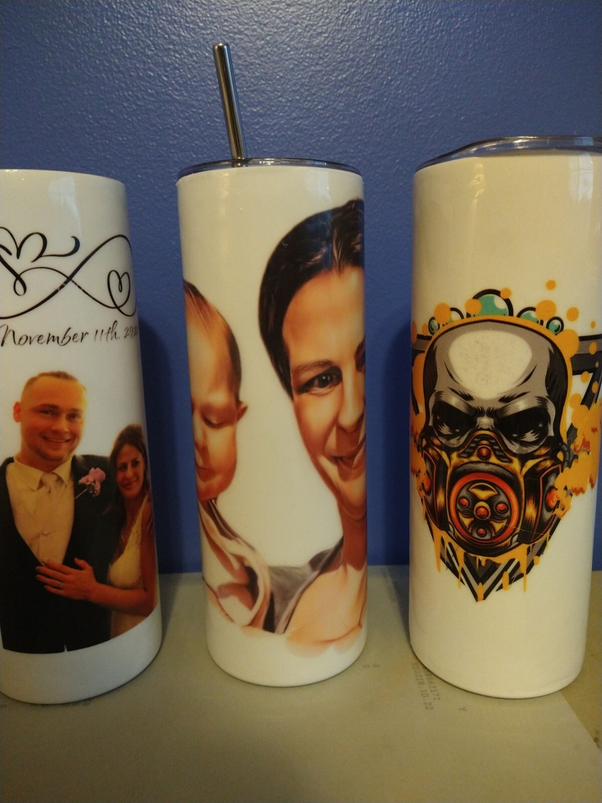 Custom Design Logo Image Name 20oz Tumbler Custom, EPOXY  DTF PRINT