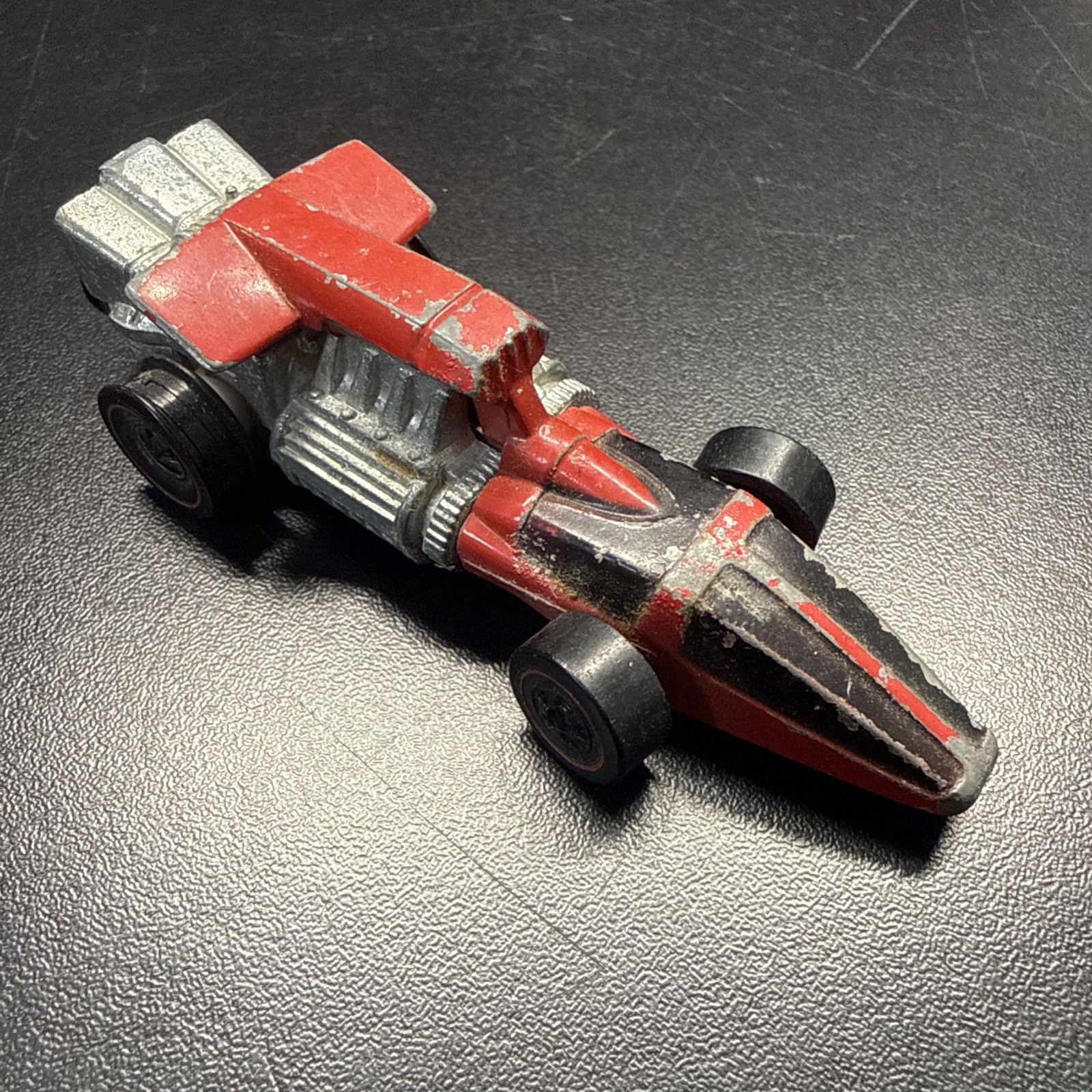 Vintage Revvers Hot Wheels Redline Red Buzzing Bomb Diecast Model Car #1