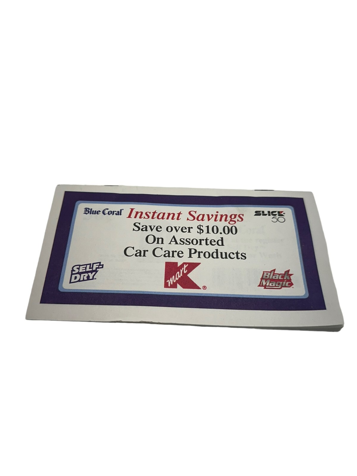 Kmart 1997 Vintage Savings Blue Coral Car Care Coupon Book