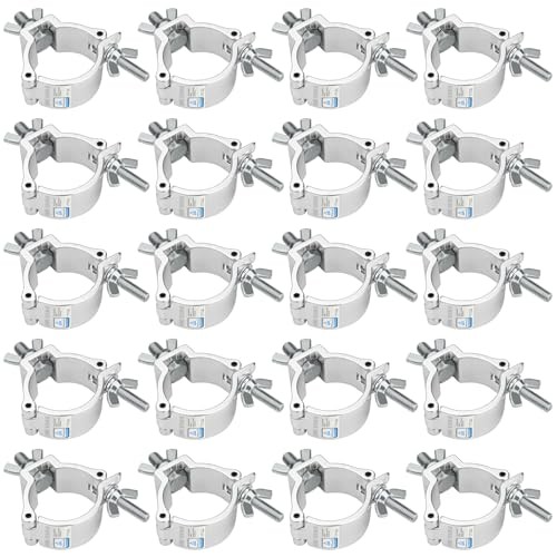 20 Pack 2"Truss lighting Clamps, Aluminum O-Clamp Stage Lighting Moving Silver