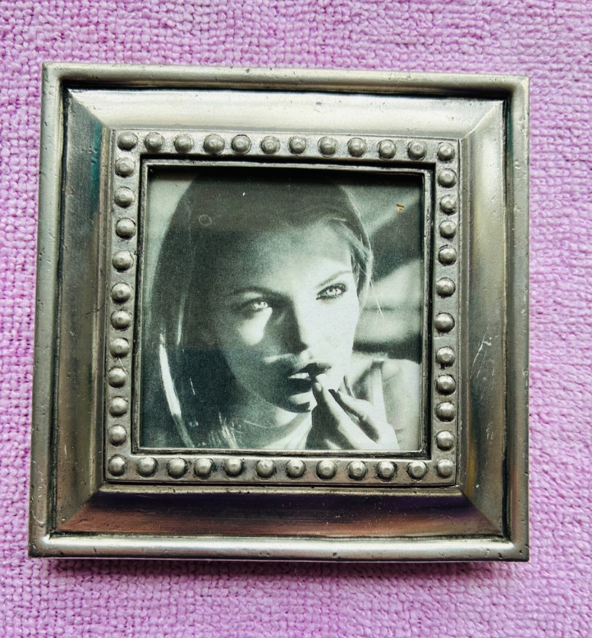 Vtg MATCH PEWTER Cosi Tabellini Lombardia PICTURE FRAME 4.25" Square ITALY