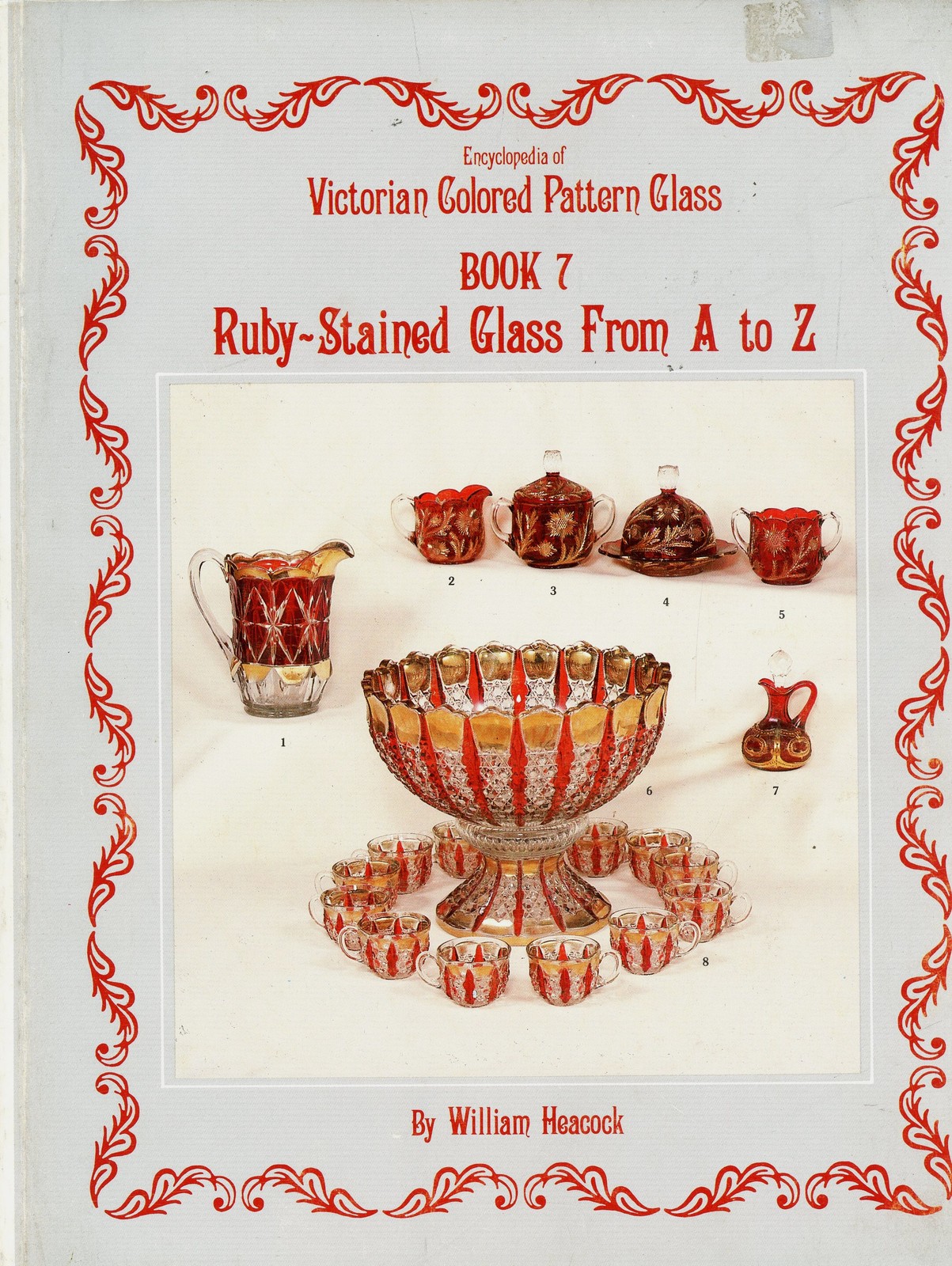 Antique Ruby-Stained Pattern Glass Identification - Makers Dates / Book + Values