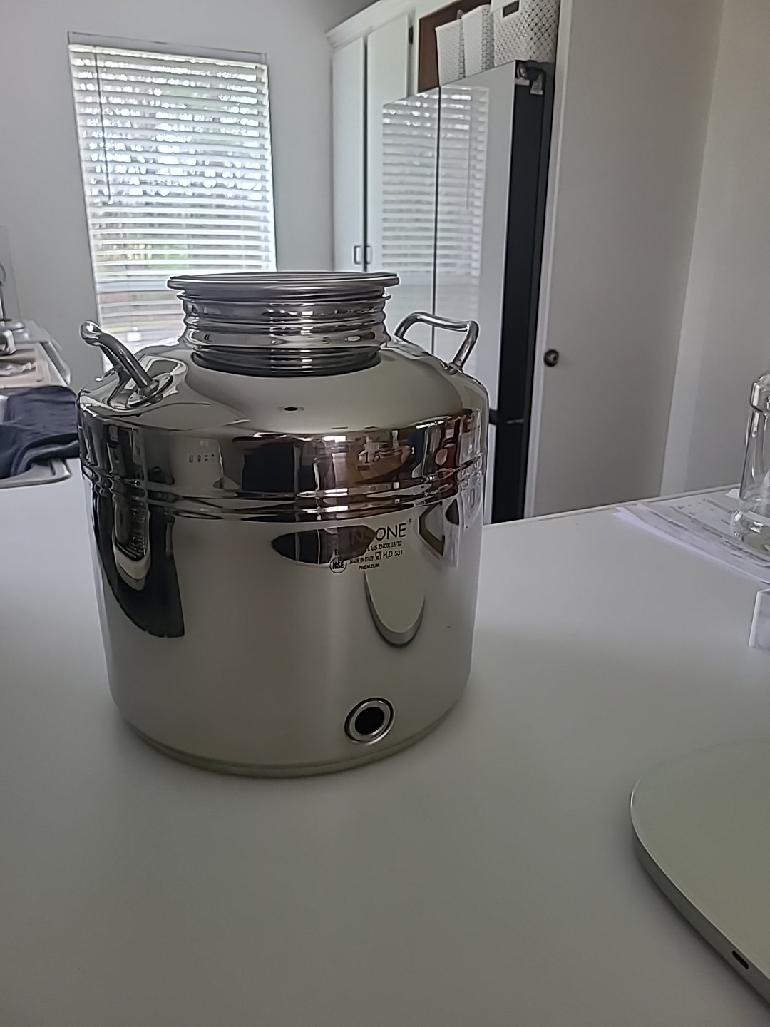 Sansone NSF Stainless Steel Water Dispenser Containe NO Spigo 15 Liter 3.96 GAL