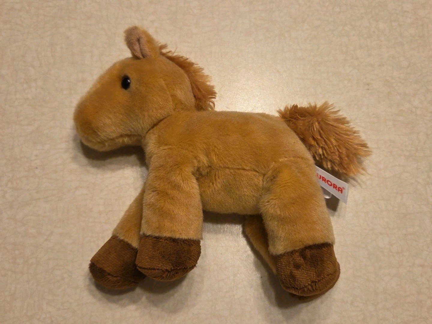 Aurora Plush 6" Horse Tan Brown Pony Farm