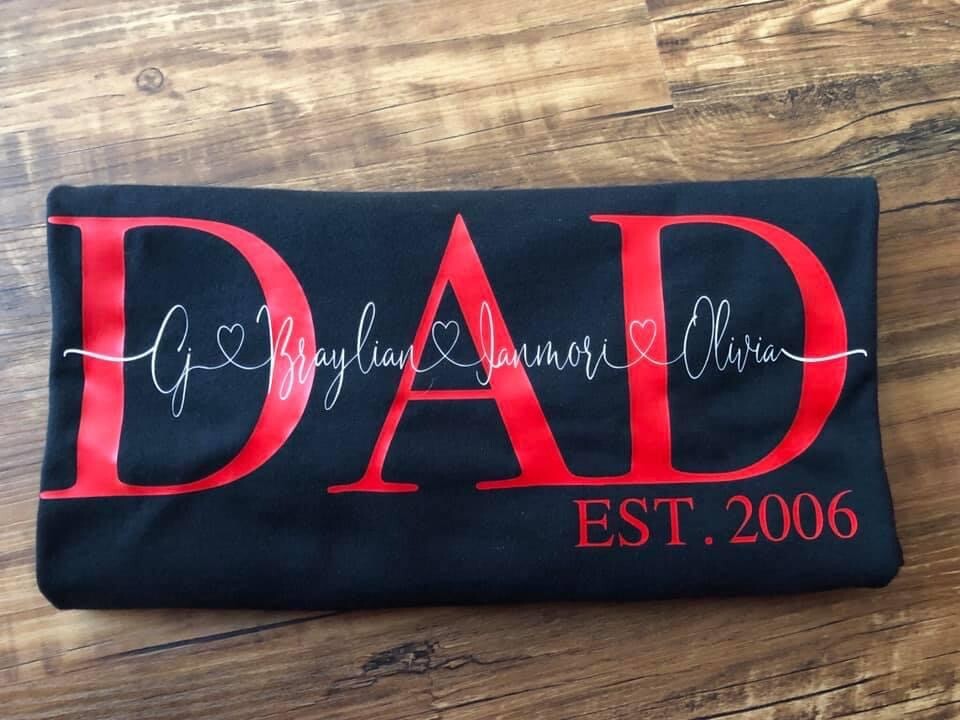 Father’s Dad Dad’s Custom Personalized T-Shirt Father’s Day Birthday Gift NEW
