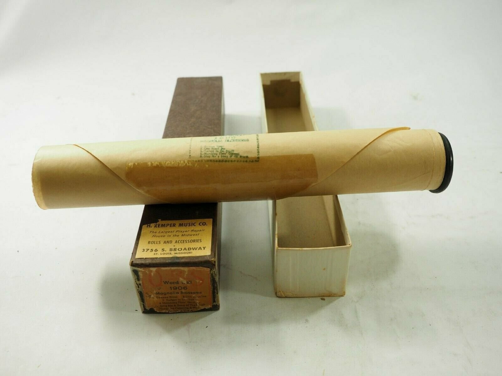 Q.R.S.1906 Word Roll Magnolia Blossoms 5 songs played by Osborn Piano Roll