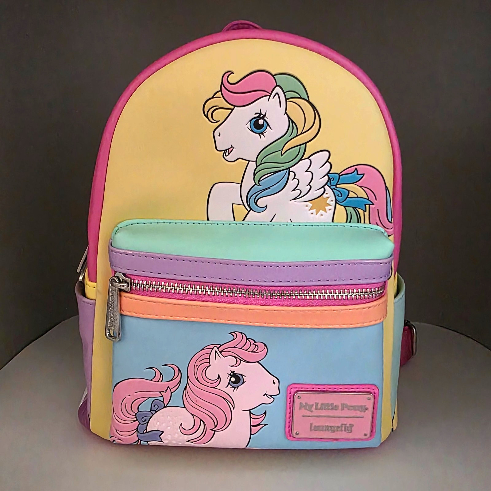 LOUNGEFLY My Little Pony Color Block Mini Backpack