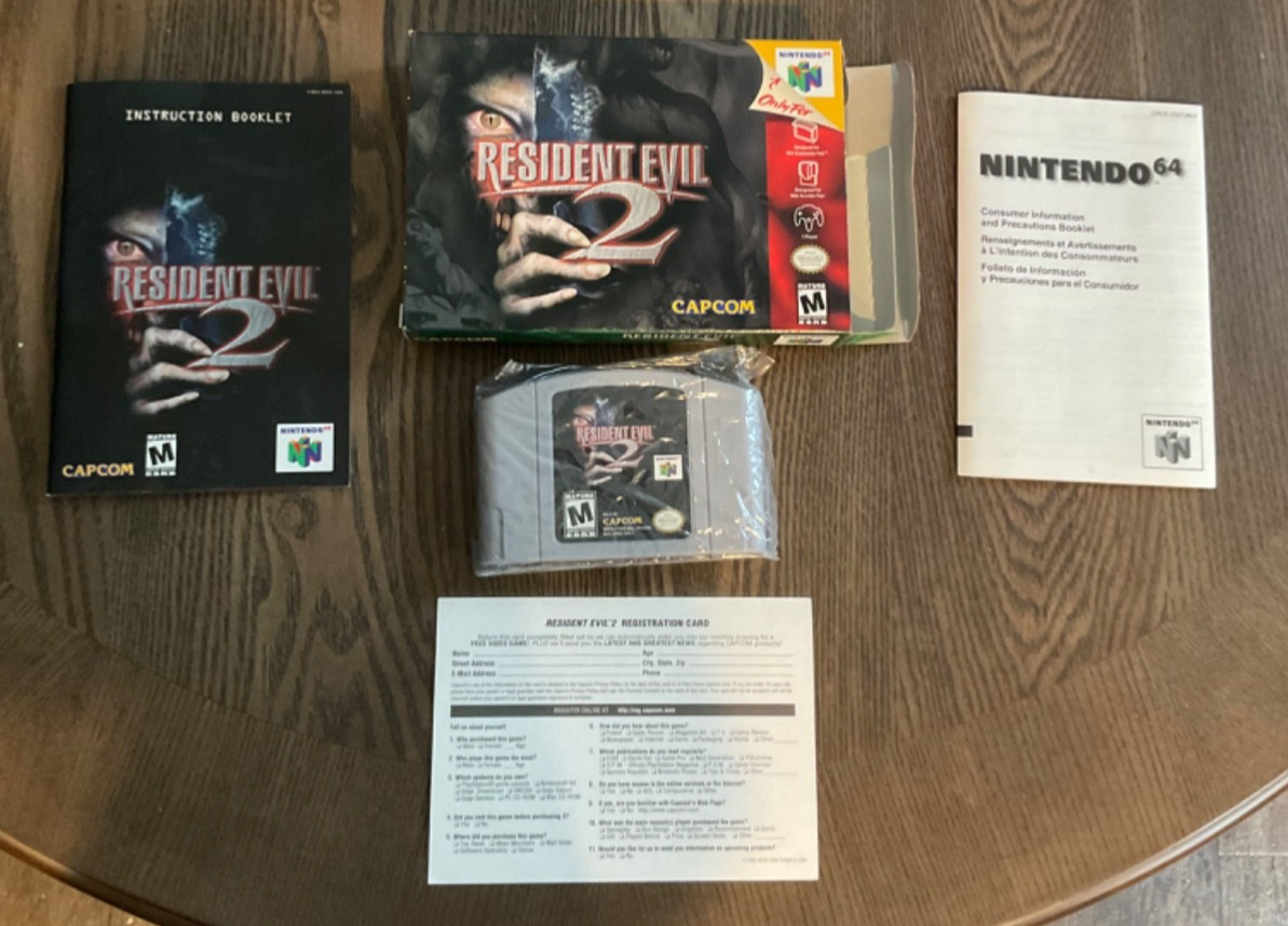 Resident Evil 2 (Nintendo 64, 1999) CIB Complete NEAR MINT Reg. Card, READ!!