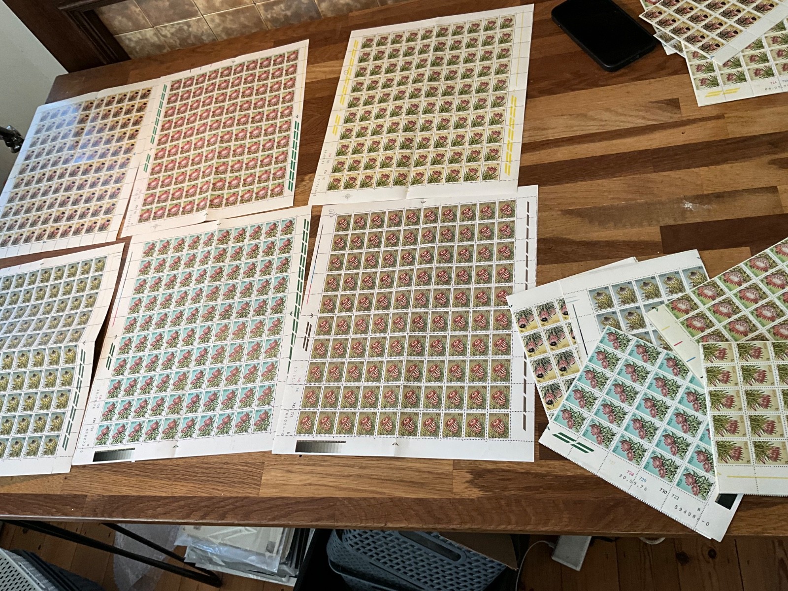 RSA South Africa Flower Stamps - 1977  11 full sheets MNH 1100 stamps