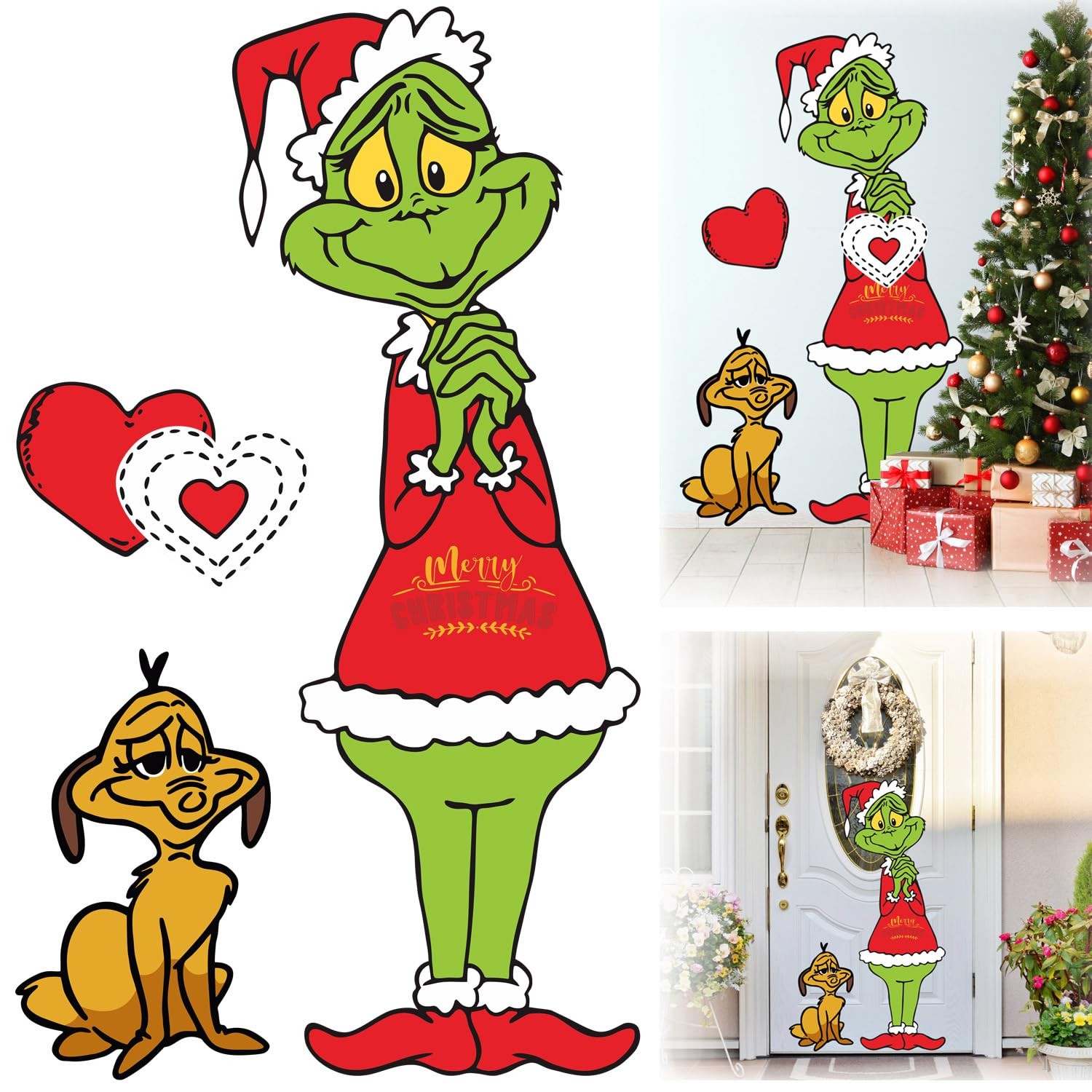 Large Funny Christmas Decorations, Classic Cardboard Multicolored 