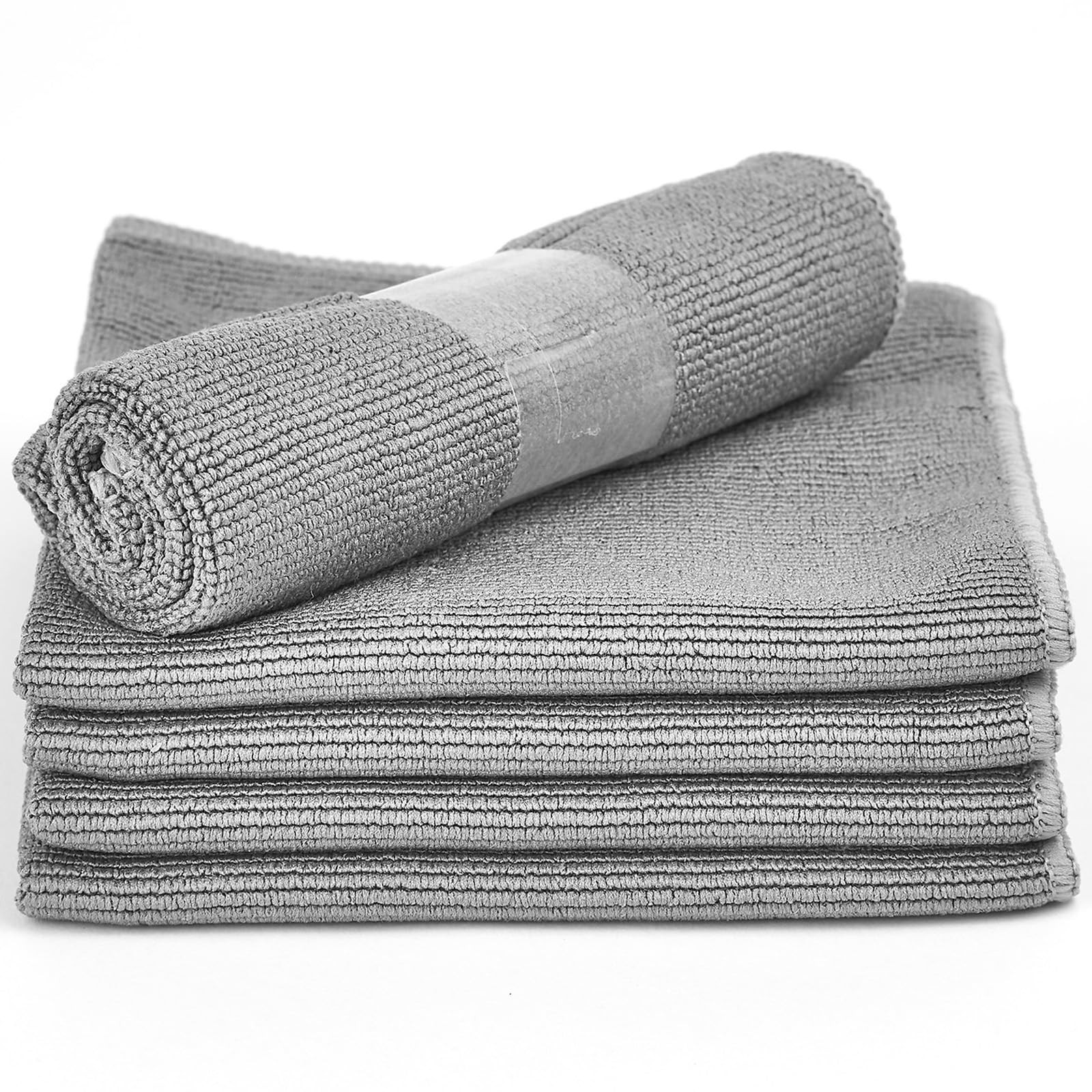 Hudson Hi-Fi Anti Static Microfiber Record Cleaning Cloth - 5 pk 5 Pack, Grey 