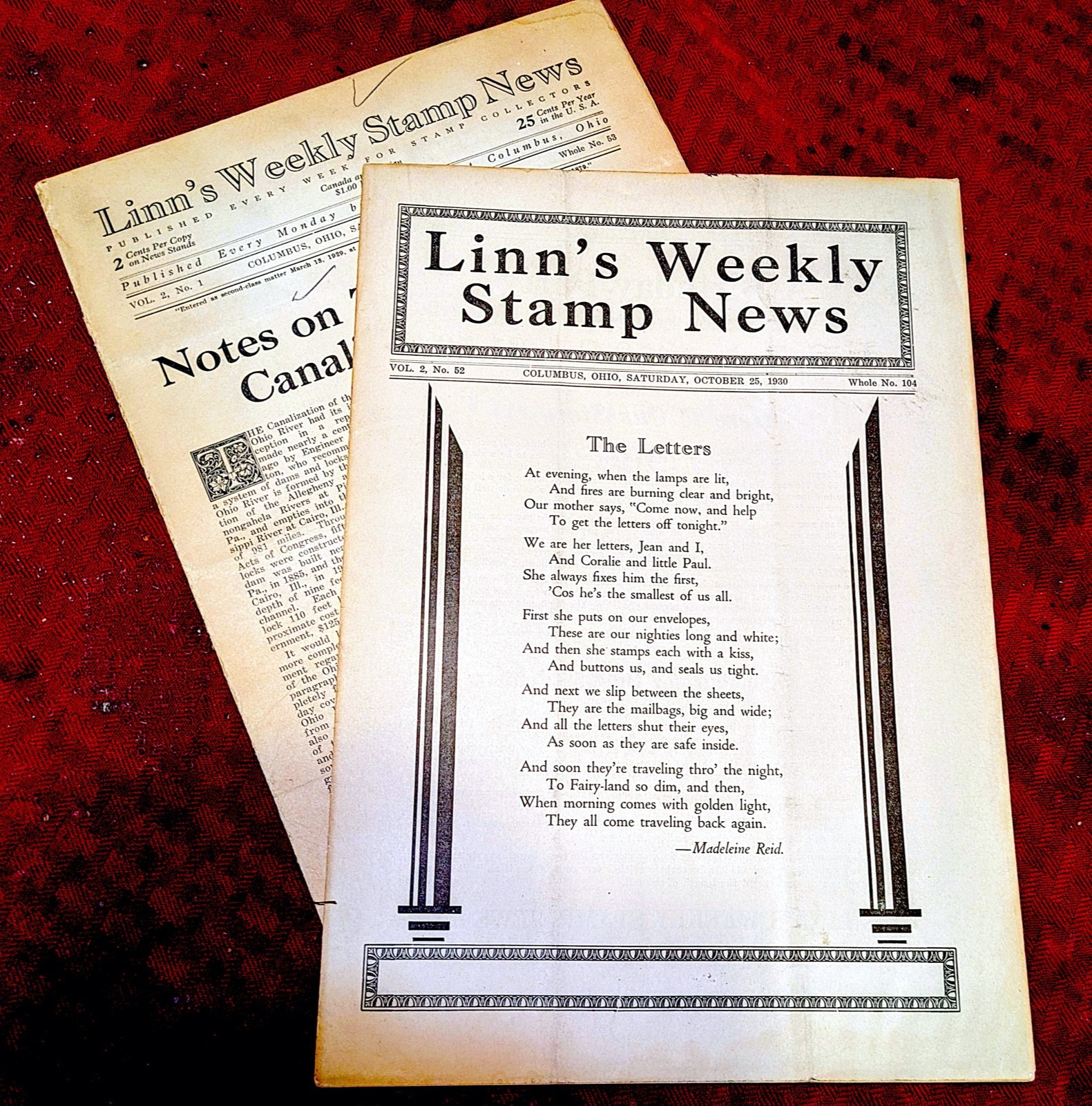 Linn's Stamp News Stamp - First 2 Volumes 1928-30 (Complete 104 issues)