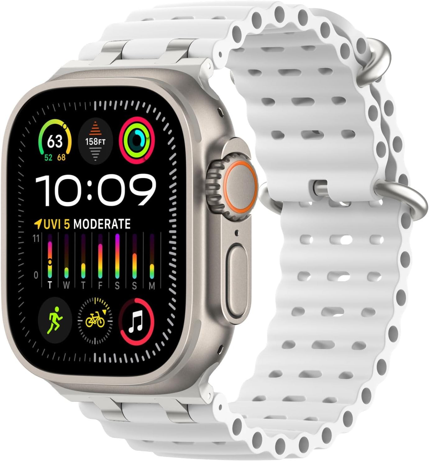 Silicone Strap Compatible with Apple Watch Ultra 49mm, Series 11/10/9/8/7