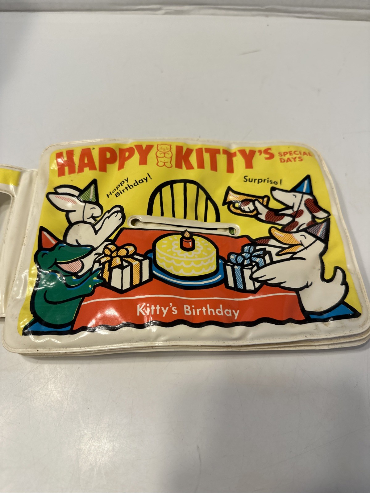 Johnson & Johnson Happy Kitty's Special Days 1983 Soft Vinyl Baby Book