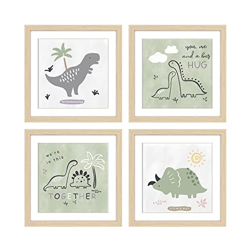  Framed Nursery Wall Decor, 10x10 inch Cute Baby Wall Art Room Decor for Kids, 