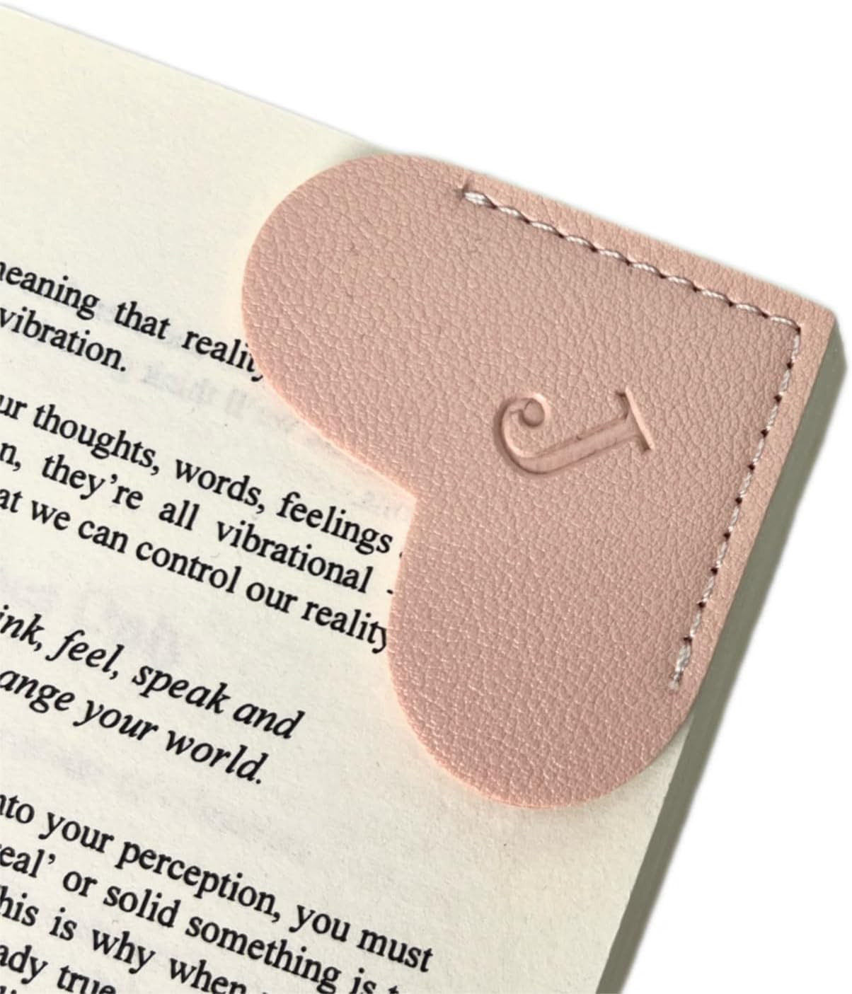 Personalized Leather Book Marks, Heart Bookmark, Unique Cute Handmade Letter Boo