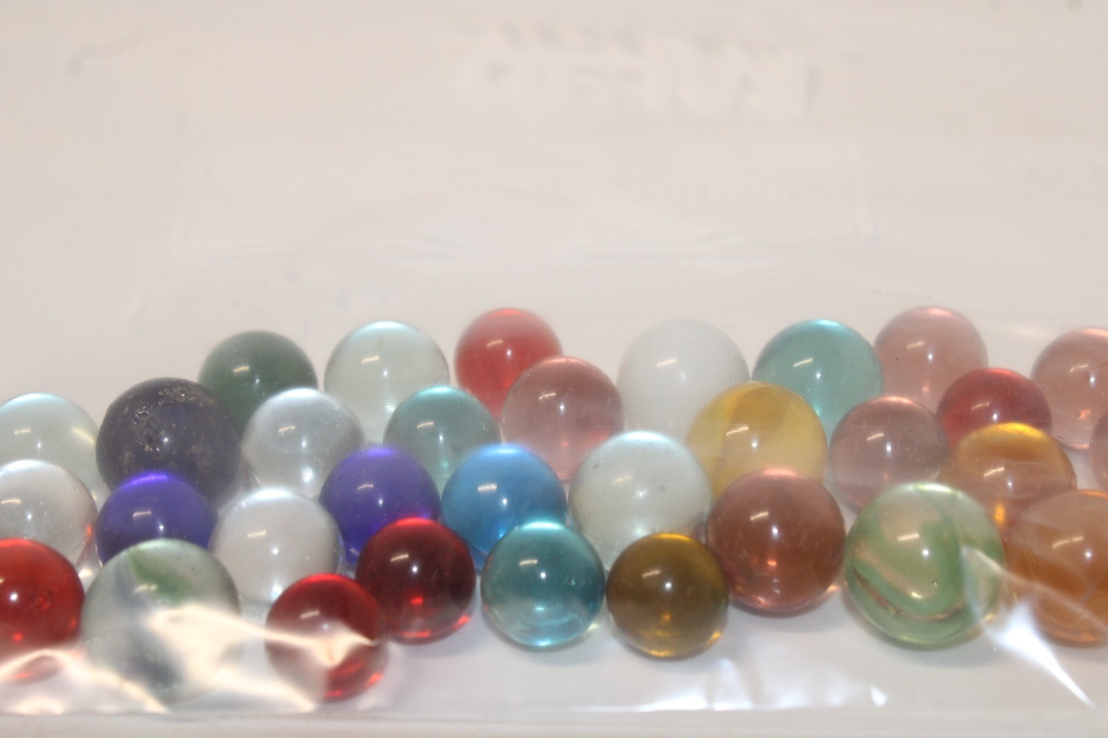 Assorted Marbles 37ct Various Sizes/ Player Marbles