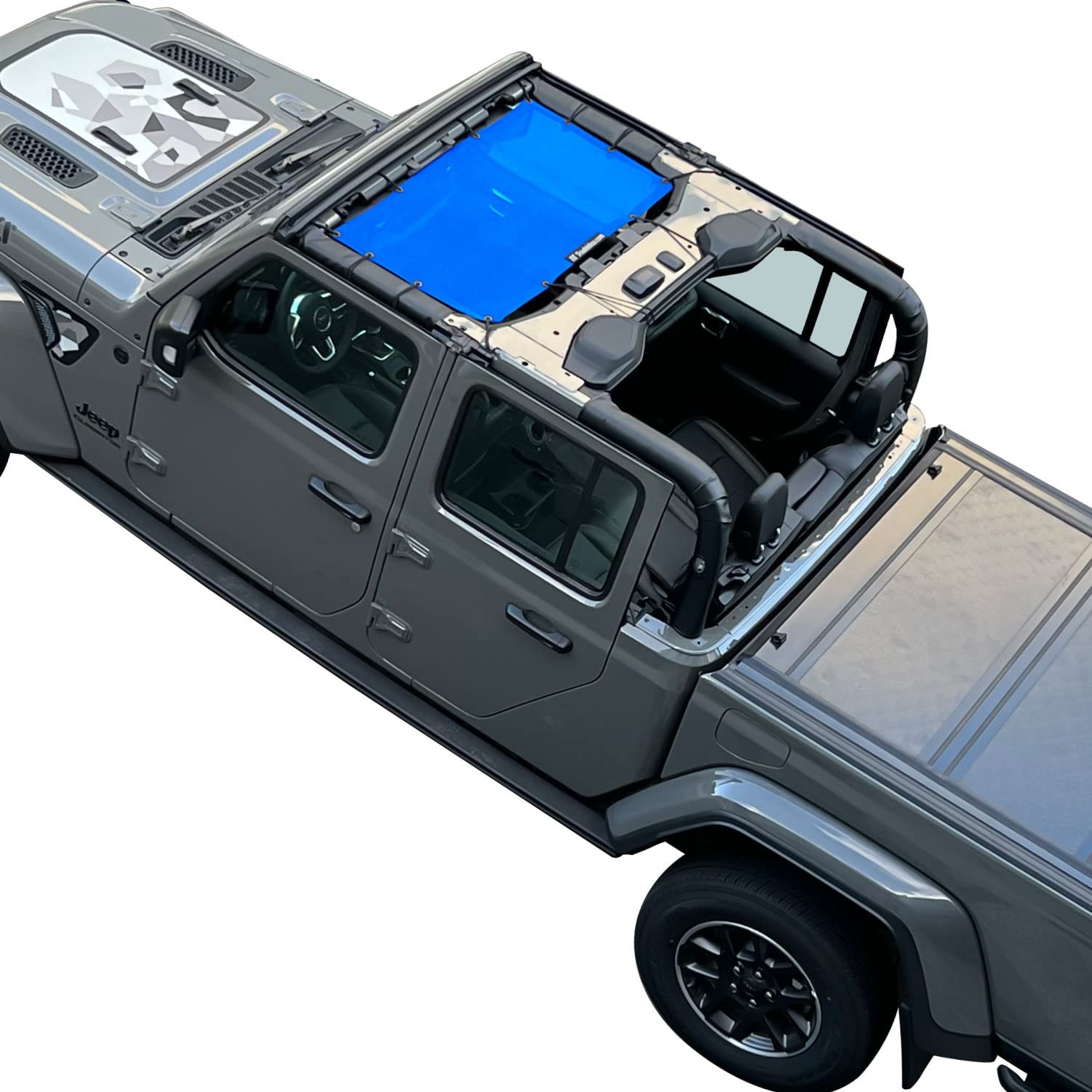 JT Sun Shade Top Sunshade Compatible with Jeep Gladiator Top Shade Mesh Scree...