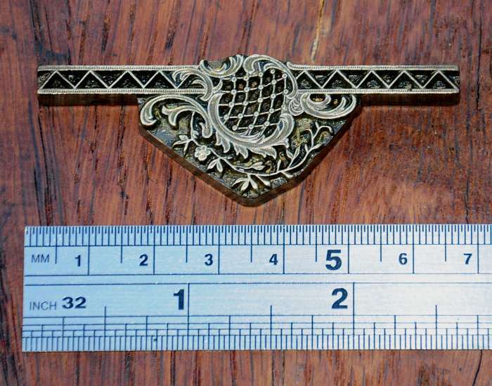 brass ornament bookbinding Art Nouveau frame line embossing bookbinder gilding