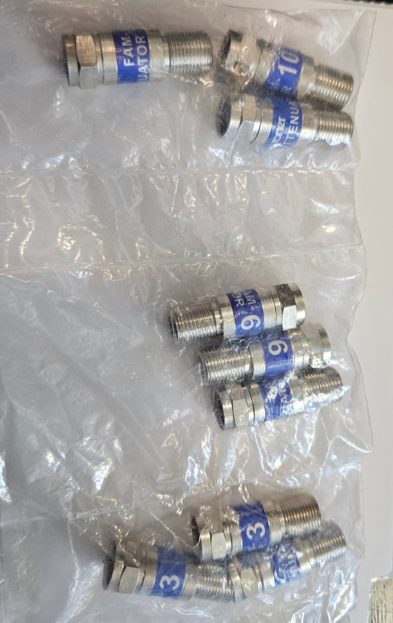 Toner FAM-3 (QTY=3), FAM-6 (QTY=3), FAM-10 (QTY=3)  Fixed Attenuator Assortment