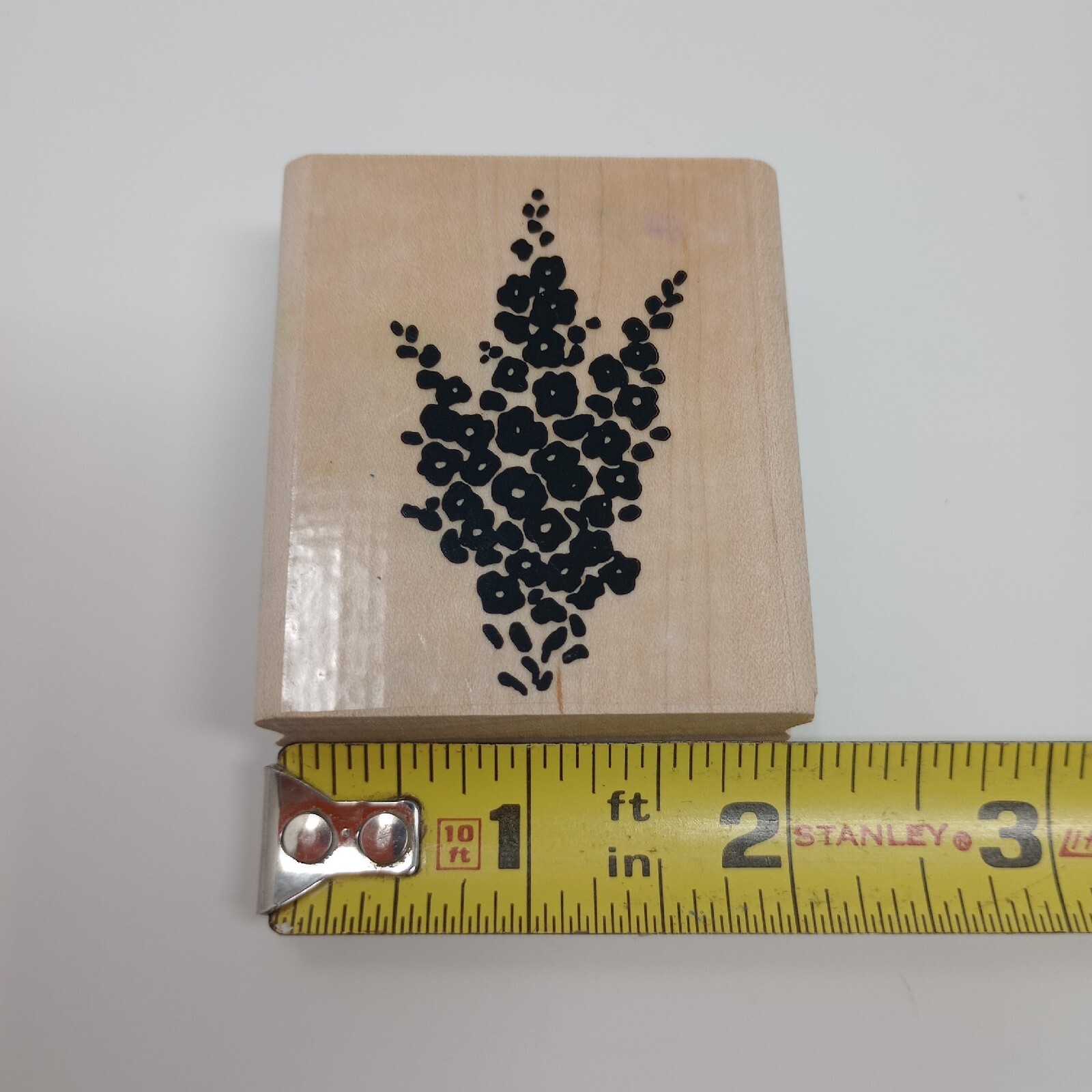 Plants Nature Flower Leaf Simple Design Outline Wood Mounted Rubber Stamp