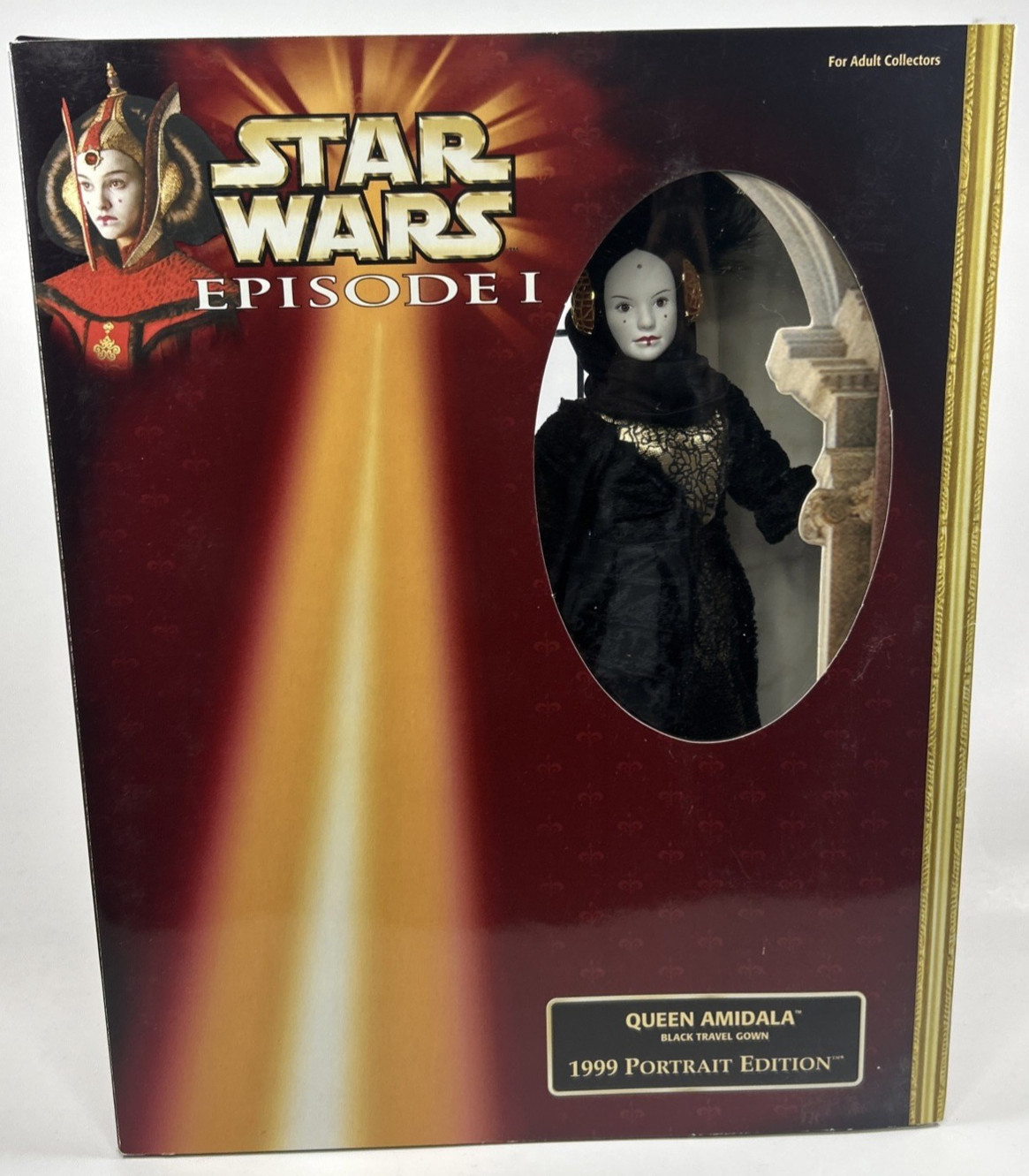 Star Wars 12in Action Figures 1999 Queen Amidala Black Travel Gown New In box