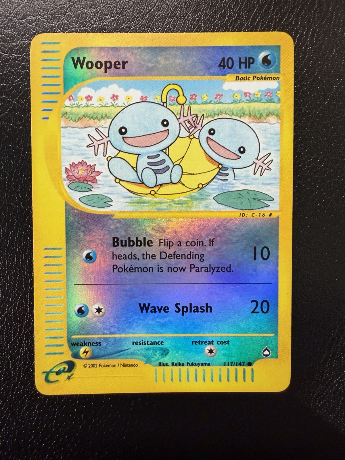 Reverse Holo Wooper 117/147 Aquapolis Reverse Holo Nintendo Pokemon Card LP