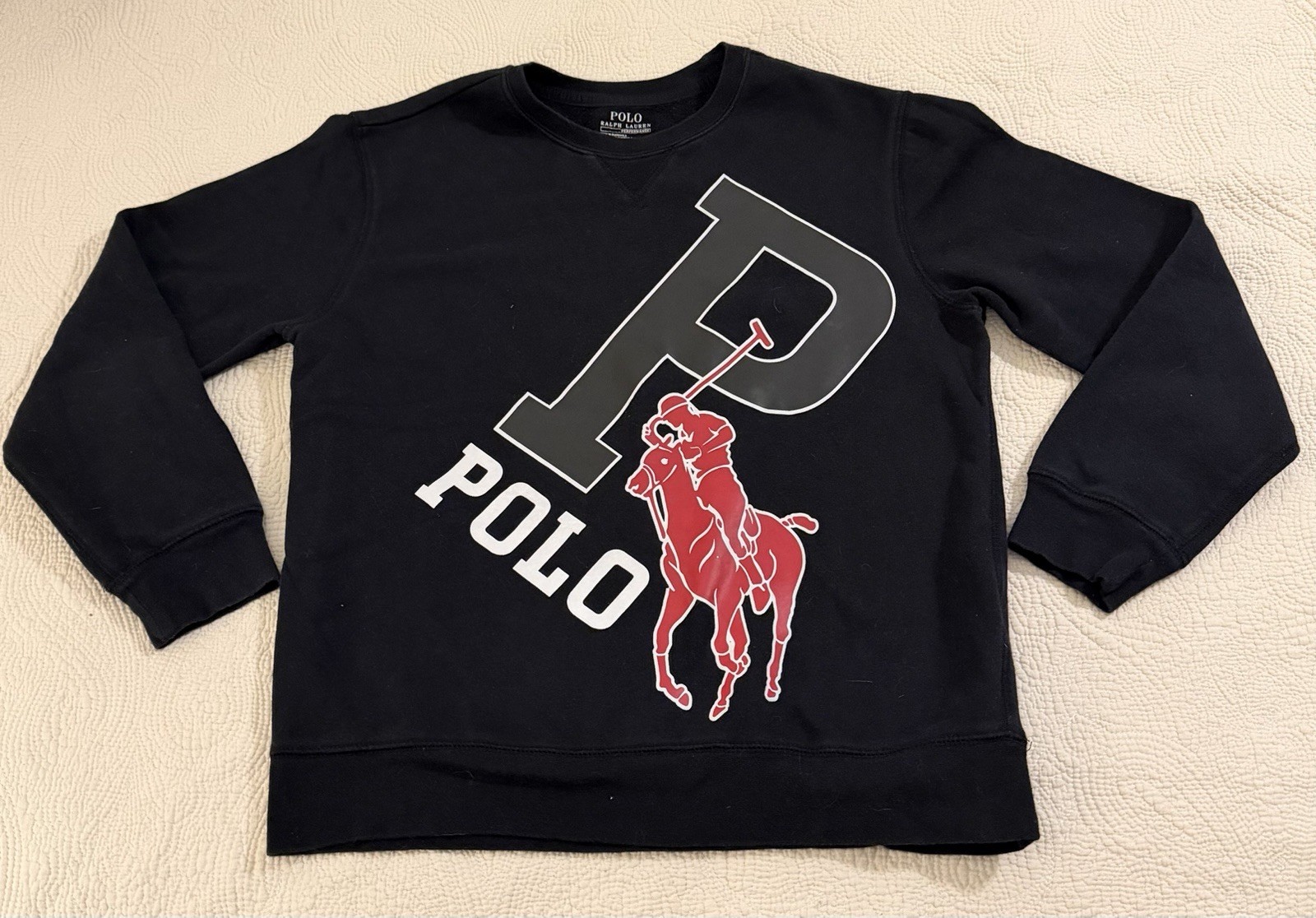 Polo Ralph Lauren performance sweater Sweatshirt youth L 14-16 Logo