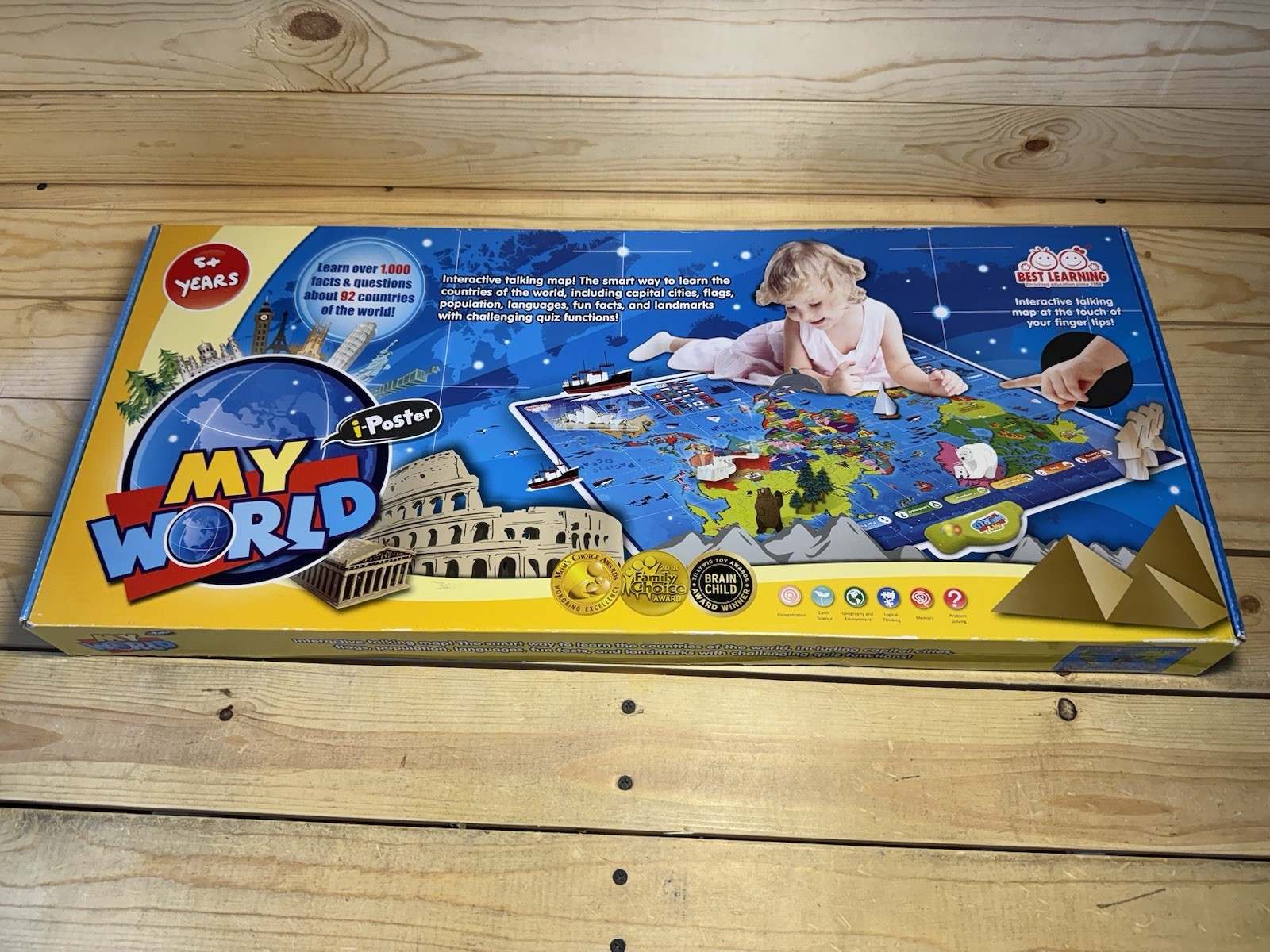 BEST LEARNING i-Poster My WORLD Interactive Map In Box! Brand New!