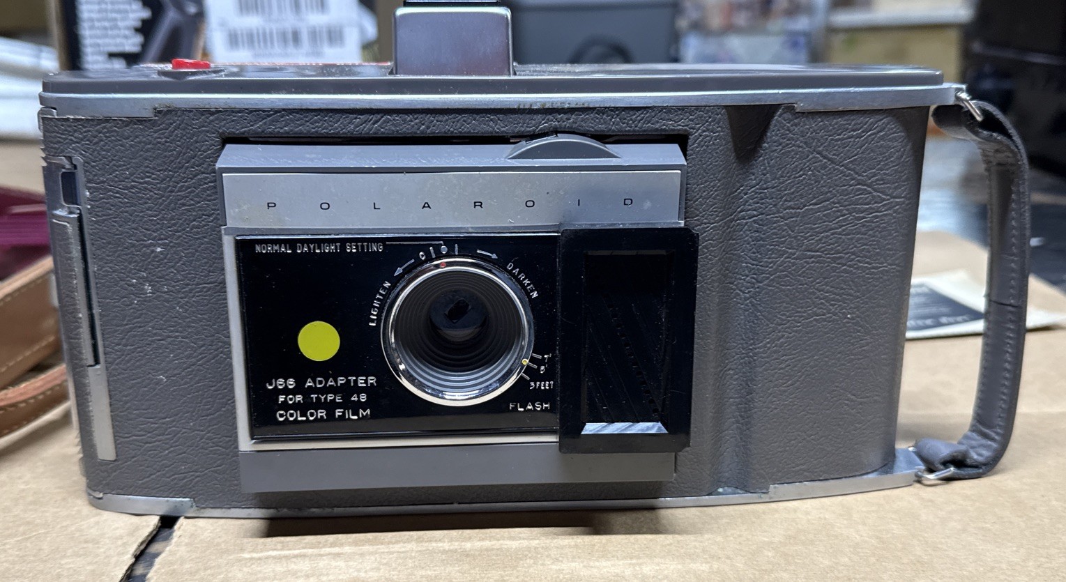 Vintage Polaroid J66 Land Camera In Original Box/Brown Leather Case