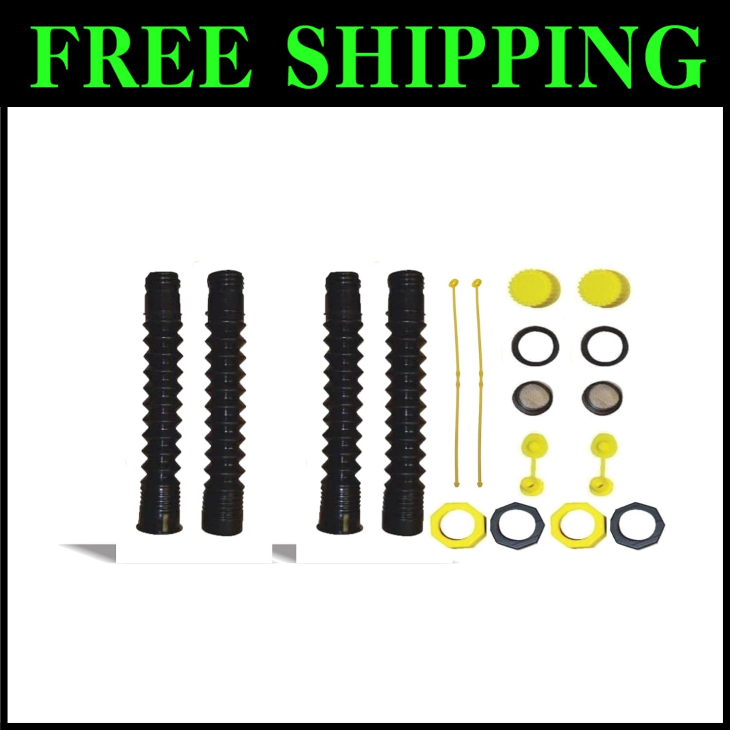 Flexible Gas Can Spout Replacement Kit - Pack of 2