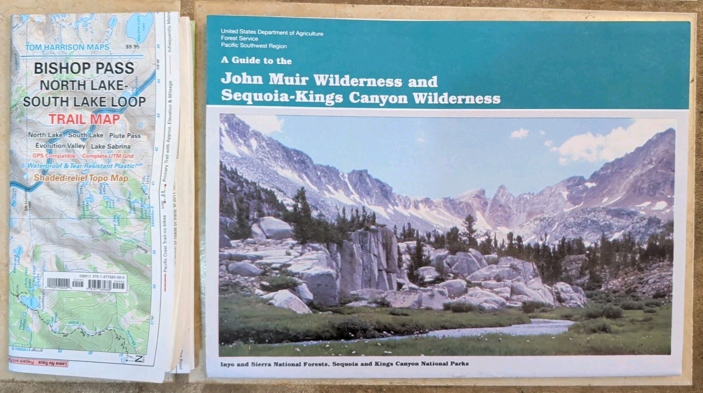 USDA John Muir Wilderness Sequoia-Kings Canyon Bishop Guides & Topographic Maps