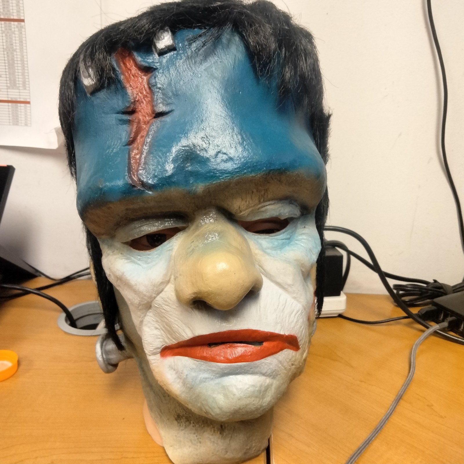 Vintage Glenn Strange Frankenstein Mask 1986 Cesar Horror Halloween Clown Style