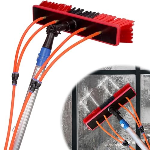 Water Fed Pole Kit 35 FT Adjustable Solar Panel Cleaning Kit Cleaner Tool for 