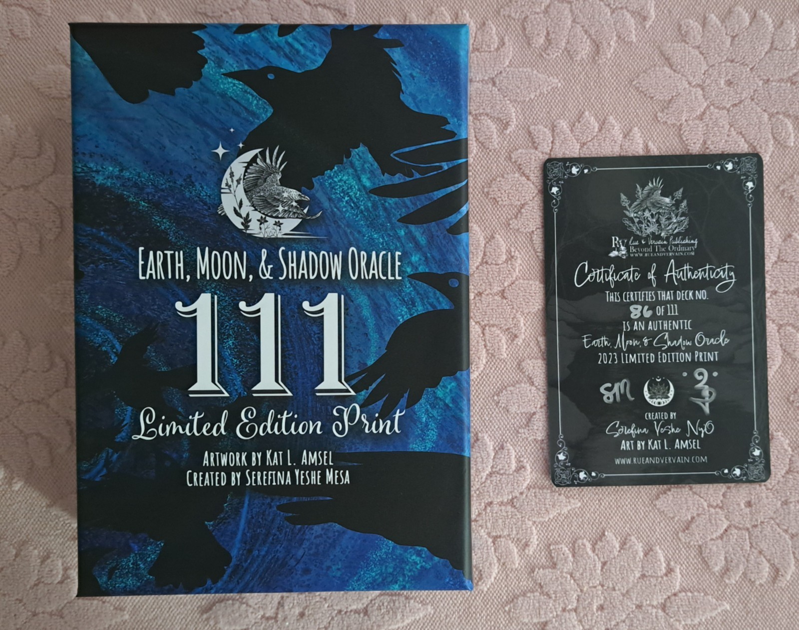 Earth Moon & Shadow Oracle 111 Ltd Ed Print - Near Mint + Velvet Bag -OOP -HTF